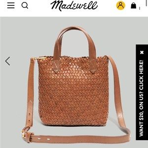 Madewell leather tote bag